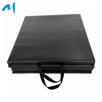 Tapis d'exercice pliable en PVC 6' x 2' avec poignées de transport pour la gymnastique, le MMA et la protection à domicile