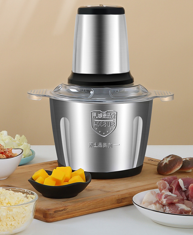 Электрический кухонный комбайн, измельчитель овощей, элехомы высокой емкости, 8 чашек, блендер, измельчитель для мяса, лука, мощный двигатель 300 Вт