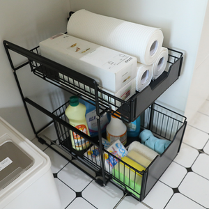 Cuisine Armoire <span class=keywords><strong>Placard</strong></span> <span class=keywords><strong>Organisateur</strong></span> D'étagère, Support De Rangement pour Comptoir et <span class=keywords><strong>Sous</strong></span> Évier, Étagère De Fil En Métal avec Tiroir - Product Image 3