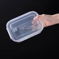 Emballage alimentaire écologique, récipient pour biscuits sablés, conservation au réfrigérateur, 1600 ml, recyclable, boîte d'emballage en plastique PP de 900 ml
