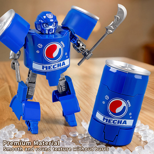 Jouet <span class=keywords><strong>Robot</strong></span> <span class=keywords><strong>Transformable</strong></span> pour Garçon, Jouets Créatifs Transformables, Guerrier Mécanique Transformé, Jouet Puzzle en Forme de Canette de Cola pour Enfants - Product Image 5