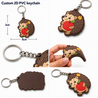 Porte-clés promotionnel durable, mignon, en forme de dessin animé, cadeau promotionnel, porte-clés personnalisé avec logo, service de personnalisation du logo et de la couleur