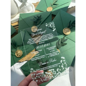 <span class=keywords><strong>Invitaciones</strong></span> <span class=keywords><strong>de</strong></span> <span class=keywords><strong>Boda</strong></span> Impresas en Letterpress sobre Acrílico Esmerilado, Sello <span class=keywords><strong>de</strong></span> Cera con Lámina Dorada, Juego <span class=keywords><strong>de</strong></span> <span class=keywords><strong>Invitaciones</strong></span> Modernas, Papel Elegante, Sobres Elegantes - Product Image 4