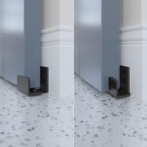 Guía de suelo inferior ajustable en forma de U para puerta <span class=keywords><strong>corredera</strong></span>, herraje de guía de suelo inferior para puerta <span class=keywords><strong>corredera</strong></span> rústica plana y empotrada - Product Image 6