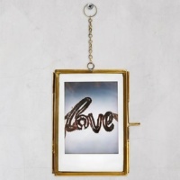 Cadre photo flottant minimaliste en laiton, double verre, pour affichage artistique, panneau de mariage, numéro de table, support de cadre photo, prix de gros, fournisseur