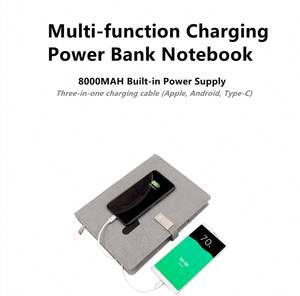 Elegante y Sencillo Cuaderno Compacto Inteligente con Tapa Dura Magnética de Cuero, Banco de Energía de 8000 mAh con Memoria USB de 8 GB para Oficina, Regalo de Aniversario - Product Image 6