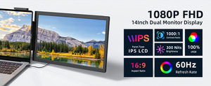 Pantalla Secundaria Externa Multifuncional de 14 Pulgadas IPS Tipo C, Portátil, Full <span class=keywords><strong>HD</strong></span>, con Retroiluminación LED, para Laptop, Estudiantes, Trabajo Remoto - Product Image 6