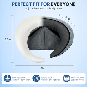 Yeni özel çıkarılabilir cilt dostu yastık bellek köpük boyun desteği kapşonlu seyahat yastık uçak için - Product Image 5