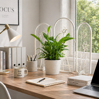 Paravent portable autoportant comme écran décoratif pliable, panneau de séparation blanc pour la maison, le bureau et la chambre