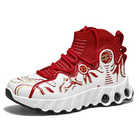 Nouvelles chaussures de basket surdimensionnées, à tige haute, tendance, polyvalentes, respirantes, avec motifs imprimés
