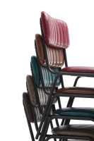 Chaise de comptoir traditionnelle en fer pour café commercial, version basse, dossier haut, durable, vente en gros d'usine