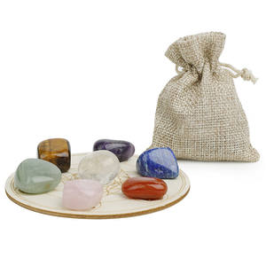 Ensemble de décorations en cristal naturel à sept chakras, vente chaude, ornement en bois et en minerai, fournitures de divination, fournitures de cérémonie en cristal rose - Product Image 3