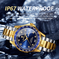 Jam Tangan Pria Binbond B503 503 Tali Baja Tahan Karat Mesin Quartz Kalender Ganda Tahan Air Modis Bisnis
