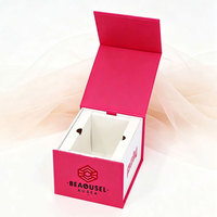 Boîte à rabat magnétique de Noël, surface lisse, carton rigide, pour cadeau de Noël haut de gamme, insert EVA personnalisé, emballage de vente au détail de boutique