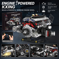 Superbe Voiture de Sport F1 avec Moteur V8, Ensemble de Blocs de Construction Électriques en Plastique, Jouet d'Assemblage, Modèle en Plastique ABS, Cadeau de Noël