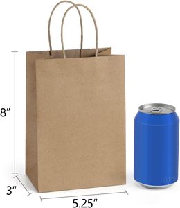 Sac en papier kraft recyclé, design personnalisé, différentes tailles, avec votre propre logo - Product Image 5