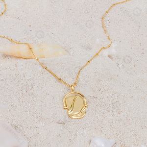 Gemnel-collar de cadena de satélite con colgante de nácar, joyería elegante de oro, moneda - Product Image 5