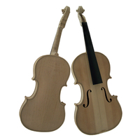 Sinomusik Decent Quality Priced High Grade Unvarnished White Violin Custom Italian Craft All Solid String Musical Instrument