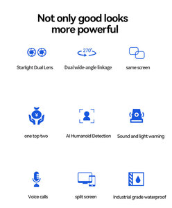 Cámara PTZ Inalámbrica 4G para Exteriores, Impermeable IP66, P2P, 3MP+3MP, Visión Nocturna a Color, Seguimiento Automático, <span class=keywords><strong>Icsee</strong></span> - Product Image 6