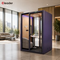 Station de travail modulaire insonorisée préfabriquée, espace d'enregistrement mobile, cabine téléphonique acoustique intérieure pour l'intimité au bureau