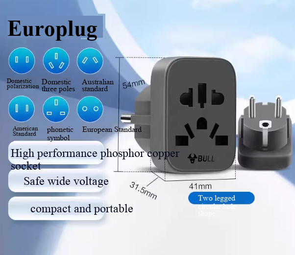 Convertidor multi-país GN-L12 con enchufe estándar europeo Bulls.