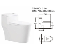 Chine Vente en gros Douche Eau Placard Porcelaine Wc S-trap Salle de bain Siphonic One Piece Toilette Ensemble Sanitaire