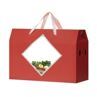 Boîte Cadeau Personnalisée Haut de Gamme Vide pour Fruits, Emballage Portable en Carton avec Sangle et Fermeture à Rabat pour Cadeaux de Fruits