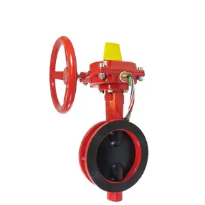 Cheap Price Butterfly Valve DN100 With Tamper Switch, Valve Butterfly