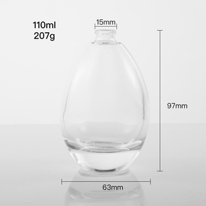 Flacone Spray per Fragranze Femminili <span class=keywords><strong>in</strong></span> <span class=keywords><strong>Vetro</strong></span> Trasparente da 110ml, Design Elegante a Goccia d'<span class=keywords><strong>Acqua</strong></span>, Tappo Unico - Product Image 3