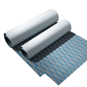 Revêtement de pont de bateau en mousse EVA auto-adhésif 6 mm antidérapant, imitation teck, brun foncé sur noir, 240 cm x 90 cm - Product Image 4