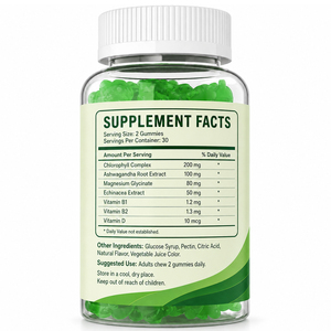 Gomitas de Clorofila OEM/ODM - Suplemento Orgánico Vegano Antioxidante para la Digestión y el Apoyo Inmunológico para Adultos - Product Image 6