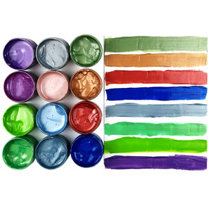 Fournitures artistiques pour adultes, Kits de <span class=keywords><strong>peinture</strong></span> en acrylique, grand ensemble de couleurs métalliques, 100ml - Product Image 5