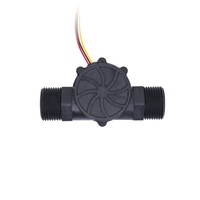 Capteur de débit d'eau à filetage mâle G1 "2-100L/min Débitmètre en PP Capteur de débit d'eau magnétique