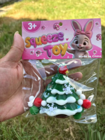 Jouet promotionnel de Noël à remontée lente, jouet anti-stress en forme de gant du Père Noël, jouet à presser pour enfants