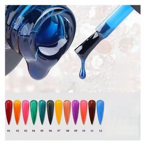 เจลทาเล็บสีใส 12 สี รุ่นใหม่ล่าสุด ติดทนนาน สีอำพัน เงางามดุจเคลือบเงา ป้องกันรังสียูวี - Product Image 2