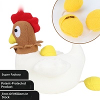 Jouet pour chien en peluche en forme de poule, couineur, interactif, pour le jeu d'instinct olfactif, la distribution de friandises, la mastication et l'entraînement, anti-ennui pour animaux de compagnie