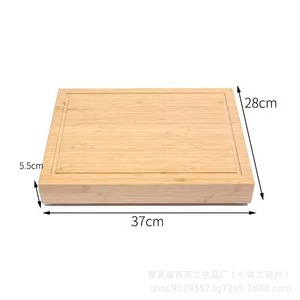Bamboo Cutting Board With Knife <b>Set</b> Drawer Multifunctional Chopping Block For Kitchen Use Rectangle Shape Household Chef Tool - Product Image 3