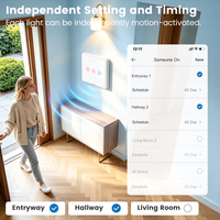 Tuya Smart Life Radar Switch 10G MmWave Sensor Kehadiran Manusia Otomatis Nyala Mati 3 Mode Kerja Timer Suara Alexa Google 110-240V