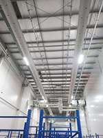 Conduit d'air flexible en tissu gris argenté pour la ventilation CVC des usines et ateliers