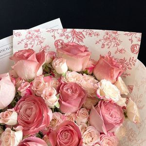 Retro Carnation Flower Waterproof Wrapping <b>Paper</b> Printing Flower <b>Pattern</b> <b>Paper</b> Floral Gift Wrapping <b>Paper</b> Valentines Day - Product Image 4