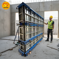 Système de coffrage en acier pour la construction de bâtiments de grande hauteur, avec des moules en aluminium à cadre métallique réutilisable en alliage haute résistance pour le coulage du béton