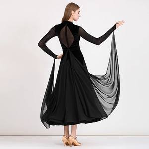 Kostum latihan tari Modern kualitas tinggi kustom gaun <span class=keywords><strong>Waltz</strong></span> latihan dansa Ballroom seksi untuk wanita - Product Image 4