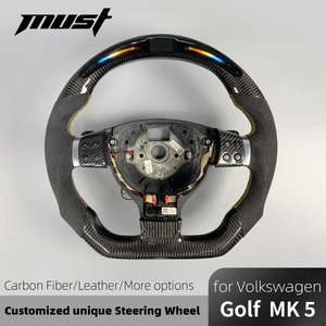 <span class=keywords><strong>Volante</strong></span> Deportivo Personalizado de Fibra de Carbono con Luces LED y Levas de Cambio para VW Volkswagen Serie MK5 <span class=keywords><strong>Golf</strong></span> GTI <span class=keywords><strong>R32</strong></span> Passat R36 Polo - Product Image 2