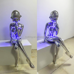 Esculturas de Robot Sexy de Fibra de Vidrio para Decoración de Interiores de Clubes y Bares, Escultura de Robot Mujer Desnuda para Decoración de Cines - Product Image 4