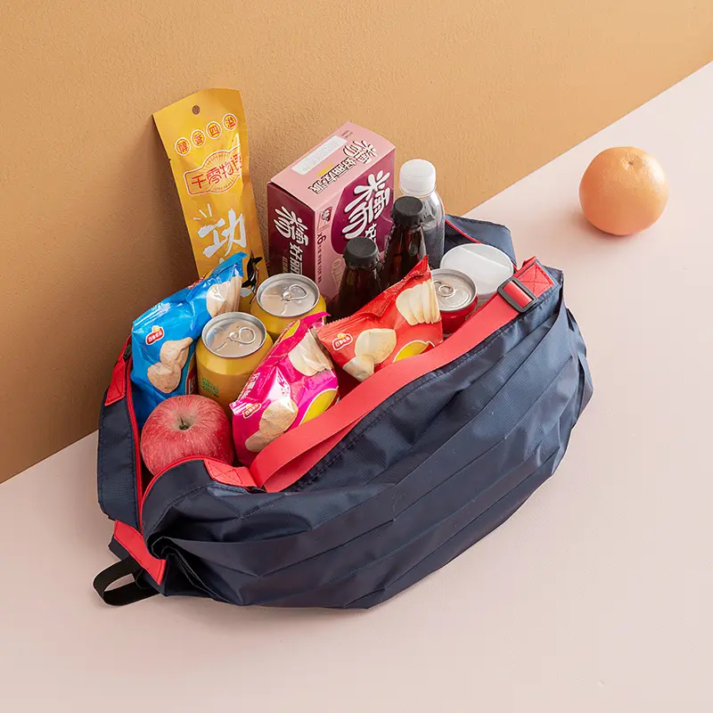 Katlanabilir dayanıklı alışveriş çantası naylon kumaş kullanımlık alışveriş çantası özel Logo toptan çanta naylon alışveriş çantası s