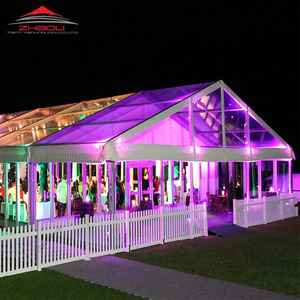 Carpa de ceremonia <span class=keywords><strong>transparente</strong></span> de <span class=keywords><strong>aluminio</strong></span> de 100x40m publicidad personalizada nueva opción barata para uso en bodas y fiestas - Product Image 1