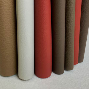 Alta Qualidade PVC Sintético <span class=keywords><strong>Nappa</strong></span> Couro Car Seat Interior Em Relevo Faux Poliéster Tecido Resistente À Água KnittedBacking Roll - Product Image 3