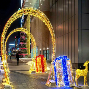 Modern Christmas Arch Tunnel Motif Lighting Outdoor LED Commercial Decoration - Product Image 1