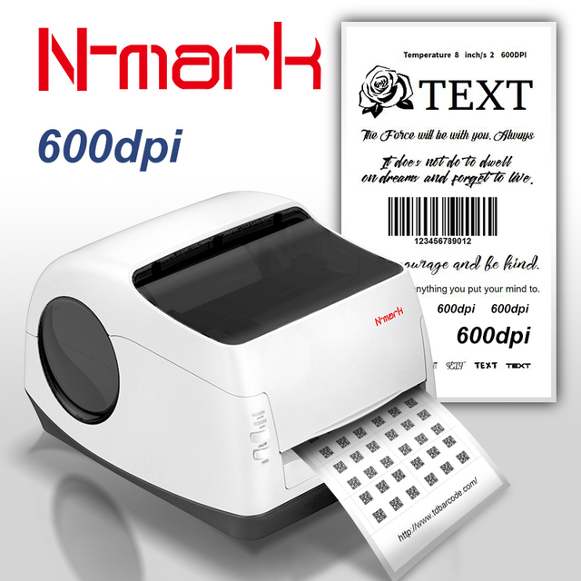 D461 Model N-mark Thermal Transfer Printer Ribbon Label Roll Barcode Sticker Printer