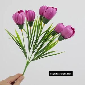 Handmade 6-Head <strong>Tulip</strong> Artificial Bouquet Living Room <strong>Table</strong> Decoration with Cross-Border Arrangements Flower Ornaments - Product Image 6